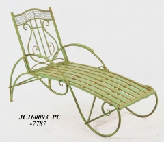 Decorative Rustic Wrought Iron Metal Outdoor Patio. RECLINER Lock Down