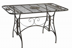 Decorative Rustic Wrought Iron Metal Outdoor Patio. DINNING TABLE Lock Down