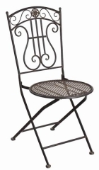 Decorative Rustic Wrought Iron Metal Outdoor Patio. FOLDING CHAIR