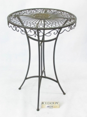 Decorative Rustic Wrought Iron Metal Outdoor Patio. BAR TABLE Lock Down