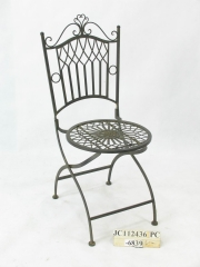 Decorative Rustic Wrought Iron Metal Outdoor Patio. FOLDING CHAIR