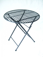 Decorative Rustic Wrought Iron Metal Outdoor Patio. FOLDING TABLE