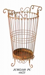 Decorative Rustic Wrought Iron Metal Outdoor Patio. UMBRELLA HOLDER