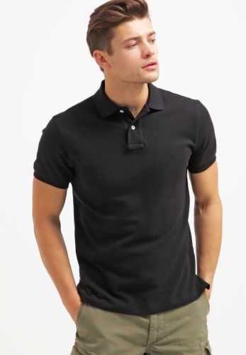 Men's embroidered logo custom fit polo shirt
