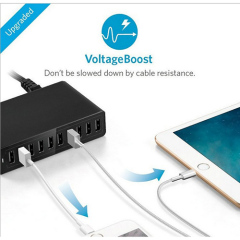 Hot seller UK/US/EU Version Charger 10USB 10A 50W
