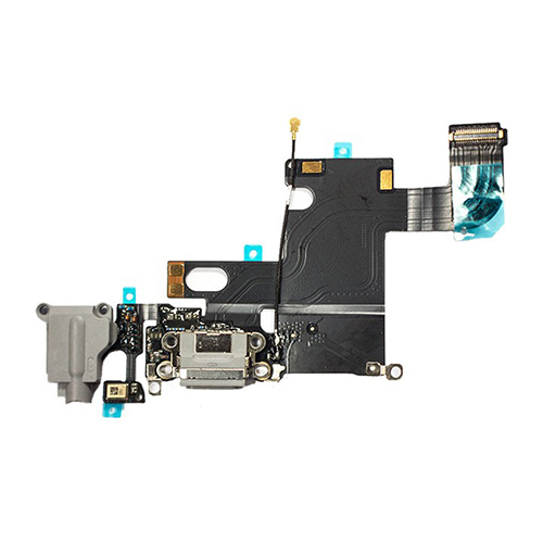 For iPhone 6 Charging Dock Connector Port with Headphone Jack mic replacement Part White/light grey/dark grey