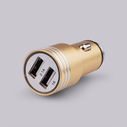 Hot seller Aluminum alloy dual USB Car Charger