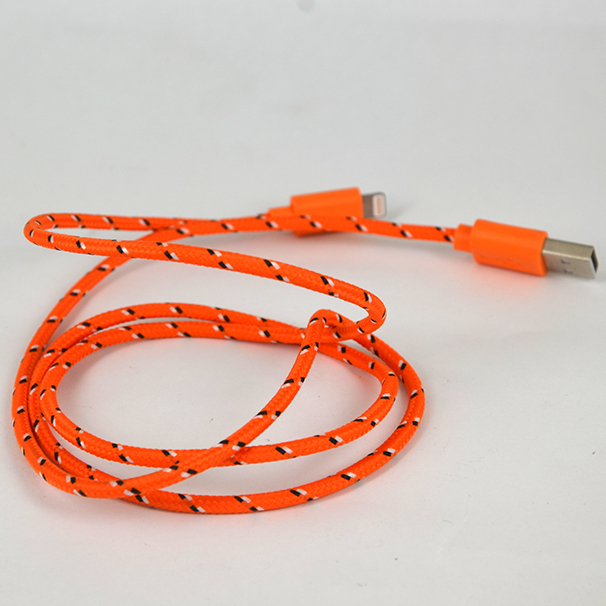 New High Quality Apple 8 pin nylon rope USB Data Cable