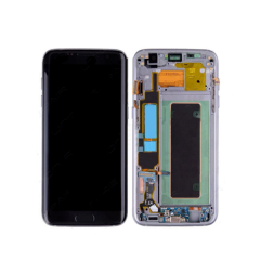 Samsung Galaxy S7 Edge LCD Digitizer Asssembly with Front Frame Replacement Part Black