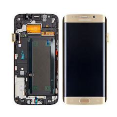 Samsung Galaxy S7 Edge LCD Digitizer Asssembly with Front Frame Replacement Part Gold