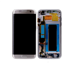 Samsung Galaxy S7 Edge LCD Digitizer Asssembly With Front Frame Replacement Part Silver