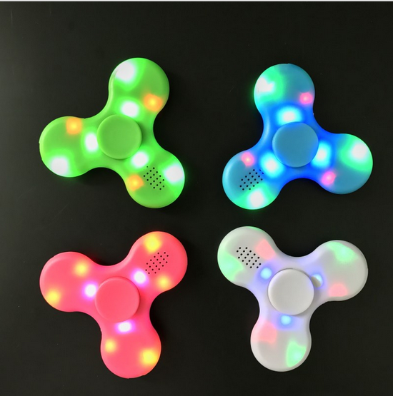 New light-emitting music decompression rechargeable Bluetooth playback flash fingertips Spinner