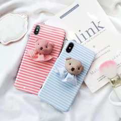 New Striped Bear Case For iPhone 6 6P 7 8P X XS XS MAX