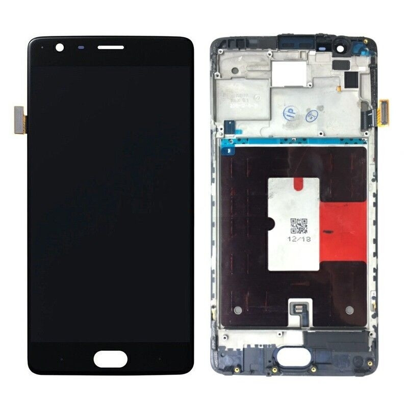 One Plus 3 Full LCD Digitizer Touch Screen Panel Assembly With Frame