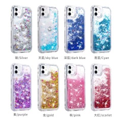New Amazing Transparent quicksand Hard TPU Case For iPhone Series