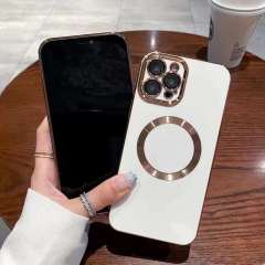 High Quality Solid color Brushed Electroplating Magnetic Case For iPhone 11 12 13 Series