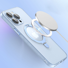 Transparent Frosted Camera Lens All-inclusive Magnetic Bracket TPU PC Case For iPhone 11-14 Pro Max