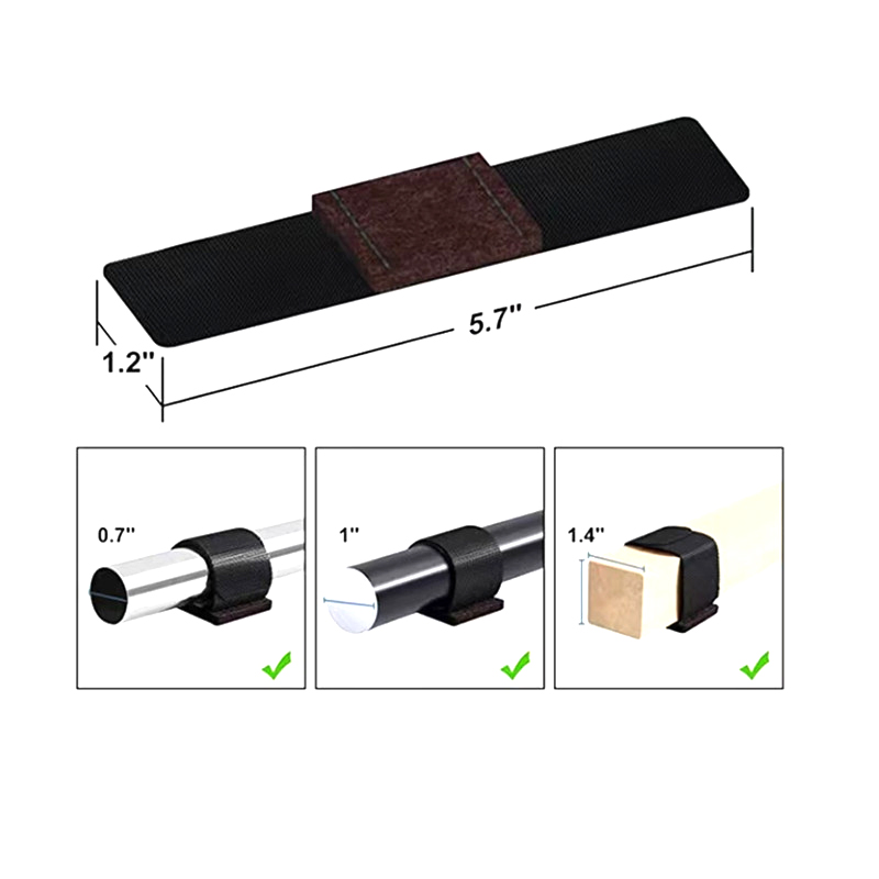 Sled Base Side Chair Foot Pad Fixed Bow Chair Floor Mute U-shaped Noise-proof Protective Cover Velcro Straps