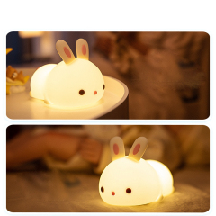 Cute Pat Children's Sleep Bunny Silicone Night Light