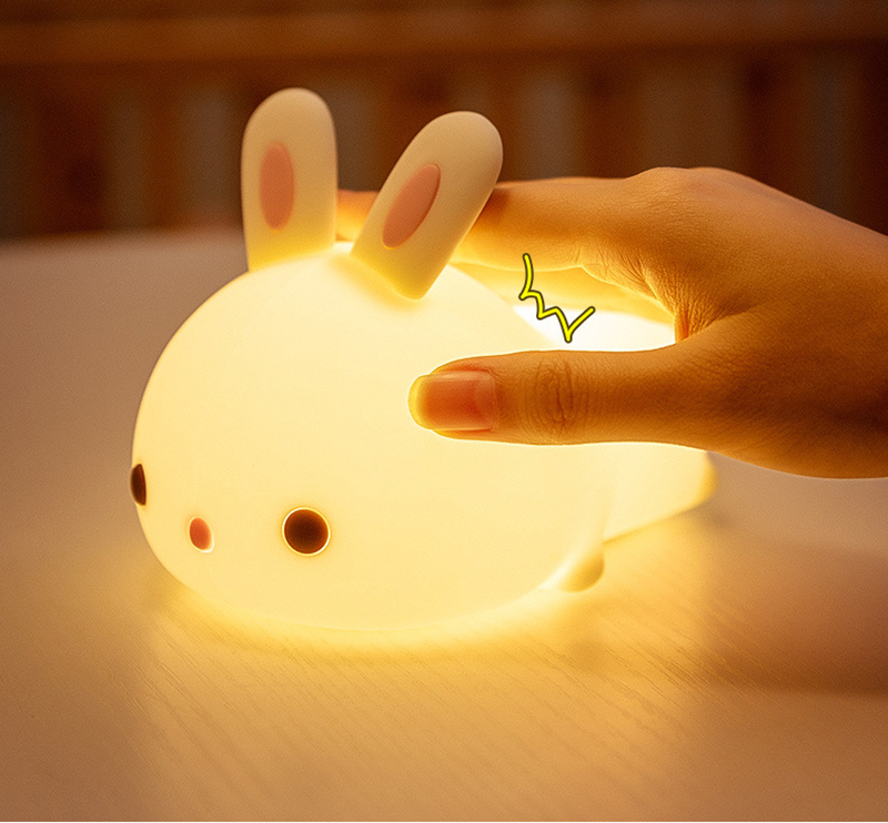 Cute Pat Children's Sleep Bunny Silicone Night Light