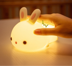 Cute Pat Children's Sleep Bunny Silicone Night Light