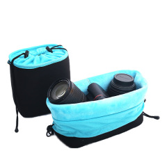 Neoprene Camera Bag with Lining to Protect Camera Equipment Camera Bag for Backpack and Handbag as Swaddling Cloth Replacement black/blue