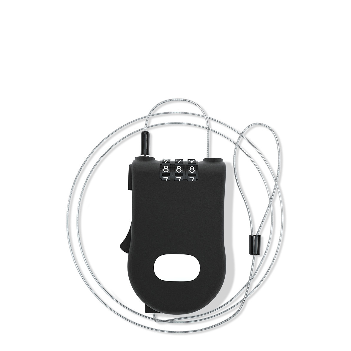 3-digit steel wire retractable rope lock ABS plastic travel lock helmet lock combination lock