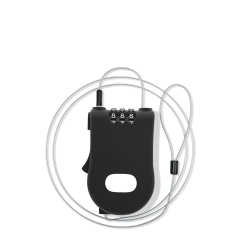 3-digit steel wire retractable rope lock ABS plastic travel lock helmet lock combination lock