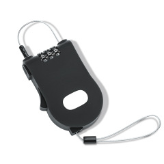 3-digit steel wire retractable rope lock ABS plastic travel lock helmet lock combination lock