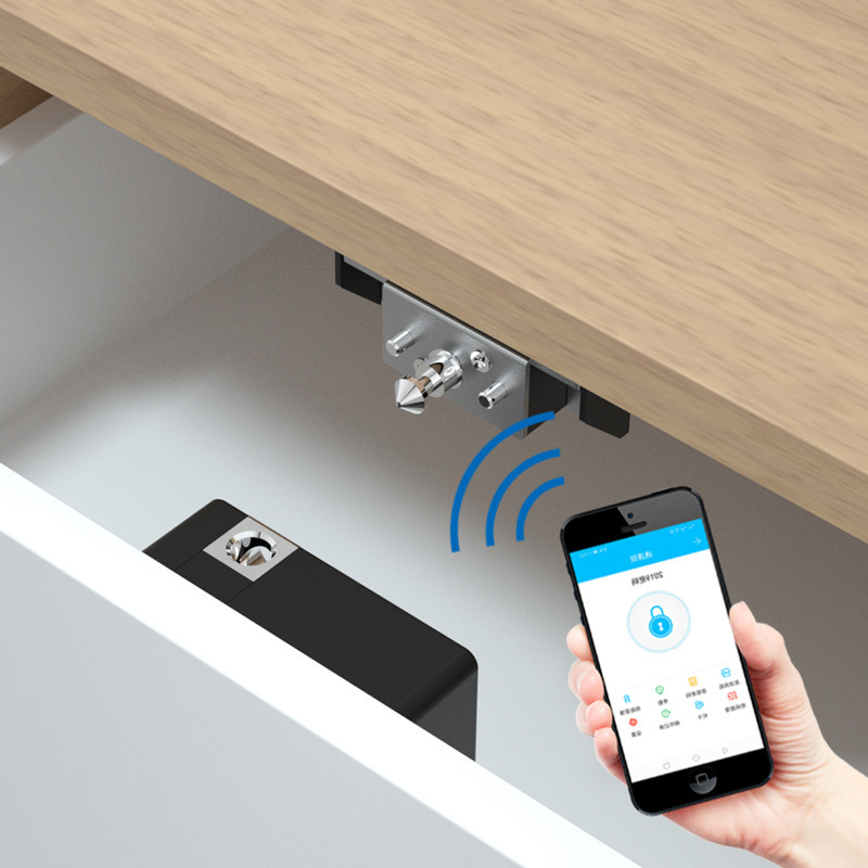 Hole-free drawer lock app Bluetooth invisible cabinet lock locker locker lock electronic smart lock