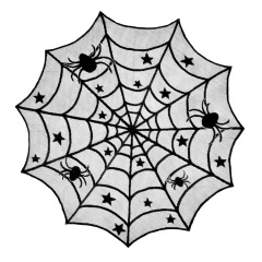 European and American foreign trade style black lace combination Halloween table runner Halloween spider web tablecloth ghost festival decorative cloth