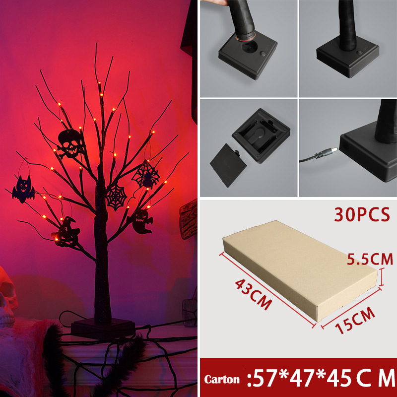 Halloween tree lights led holiday party arrangement home decoration lights ghost tree ghost festival decoration atmosphere luminous tree
