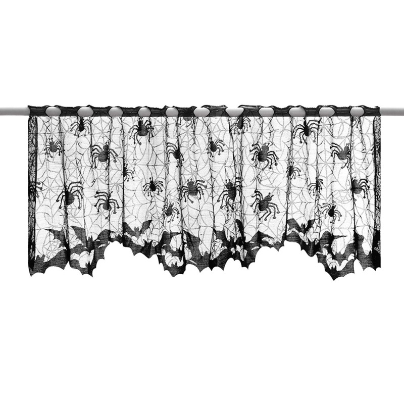 European and American foreign trade style black lace combination Halloween table runner Halloween spider web tablecloth ghost festival decorative cloth