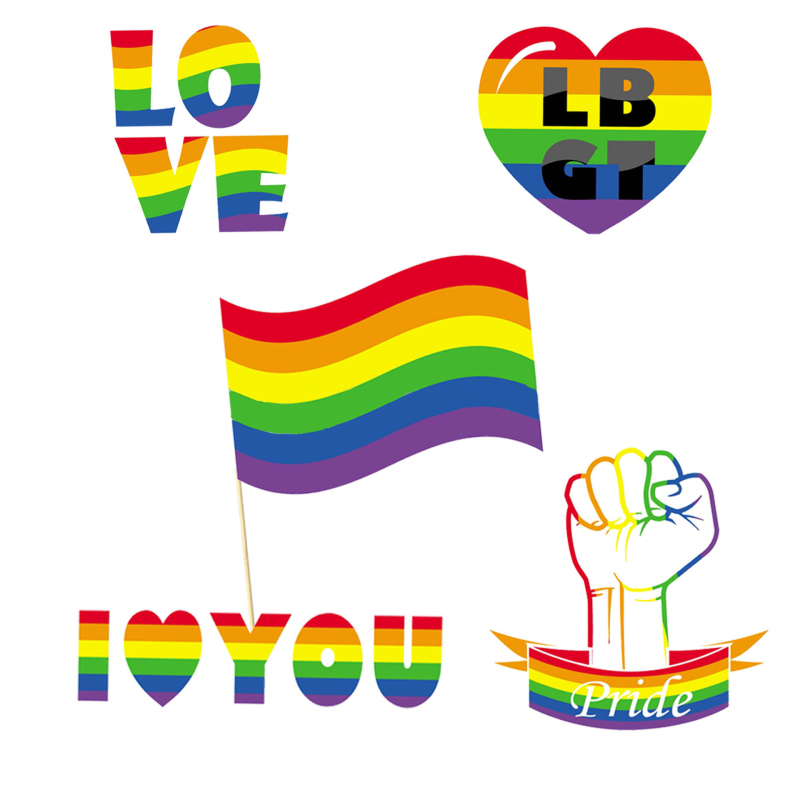 New 26-piece Set of Pride Month Rainbow Theme Photo Props Pride Day Party Funny Shooting