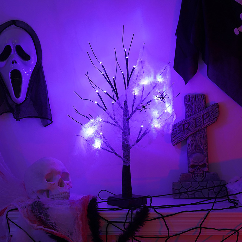 Halloween tree lights led holiday party arrangement home decoration lights ghost tree ghost festival decoration atmosphere luminous tree