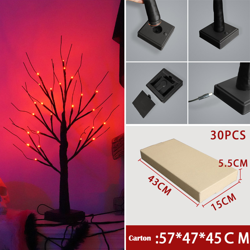 Halloween tree lights led holiday party arrangement home decoration lights ghost tree ghost festival decoration atmosphere luminous tree
