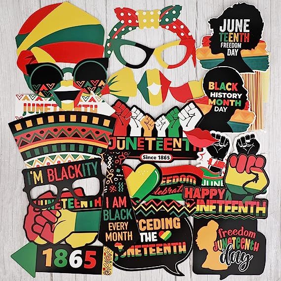 PZ282 Amazon Black Festival Black History Month 25 Party Party Decoration Photo Props Supplies