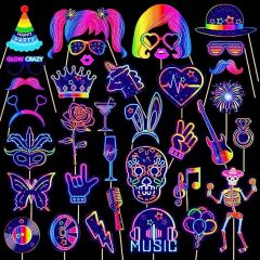 PZ245 25 luminous fluorescent theme glow birthday party theme birthday props supplies photo props