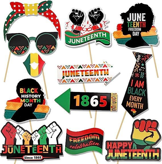 PZ282 Amazon Black Festival Black History Month 25 Party Party Decoration Photo Props Supplies