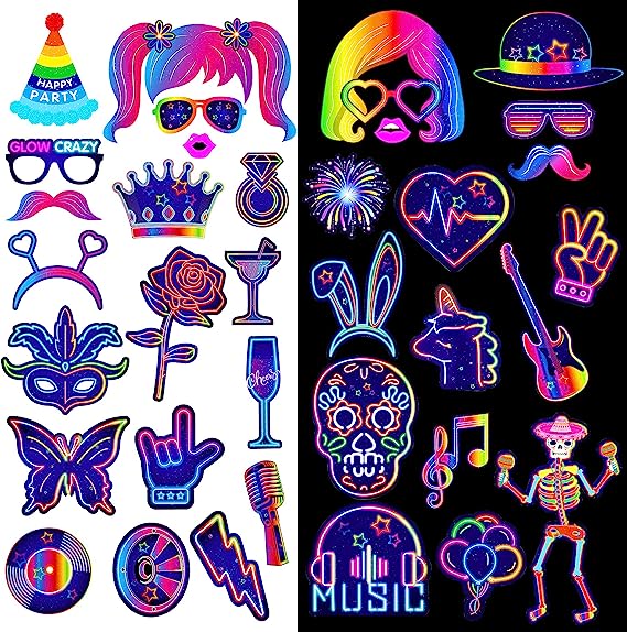 PZ245 25 luminous fluorescent theme glow birthday party theme birthday props supplies photo props