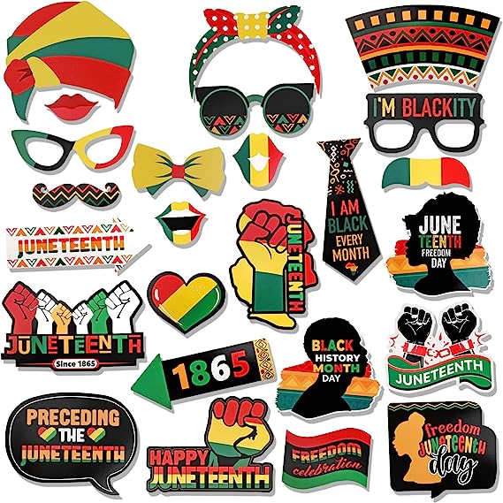 PZ282 Amazon Black Festival Black History Month 25 Party Party Decoration Photo Props Supplies