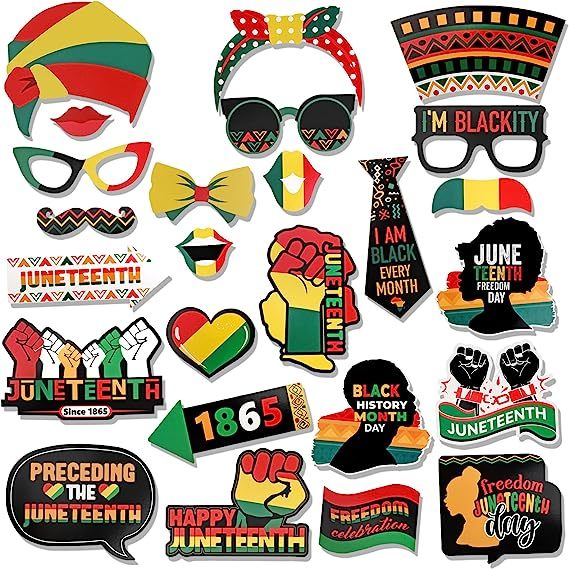PZ282 Amazon Black Festival Black History Month 25 Party Party Decoration Photo Props Supplies