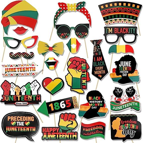 PZ282 Amazon Black Festival Black History Month 25 Party Party Decoration Photo Props Supplies