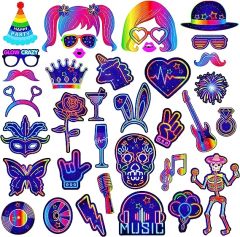 PZ245 25 luminous fluorescent theme glow birthday party theme birthday props supplies photo props