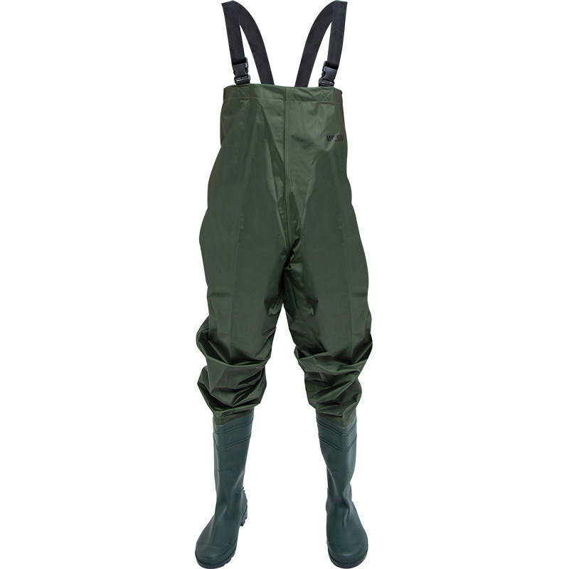 Lightweight waterproof wear-resistant nylon thickened water pants half-length one-piece rain pants fishing clothes reservoir suit