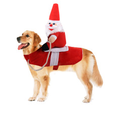 Big Dog Clothes Cat Pet Supplies Riding Dress Transformed into Halloween Santa Claus Clothes