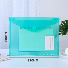 A4 Velcro Document Bag Transparent Waterproof and Dustproof Information Bag 5pcs/Set