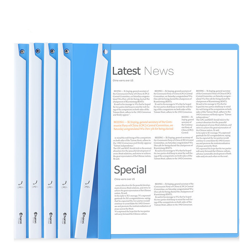 Rotary lever clip a4 lever clip pp transparent file folder information folder book clip test paper clip