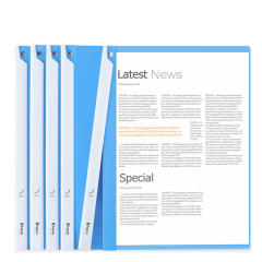Rotary lever clip a4 lever clip pp transparent file folder information folder book clip test paper clip