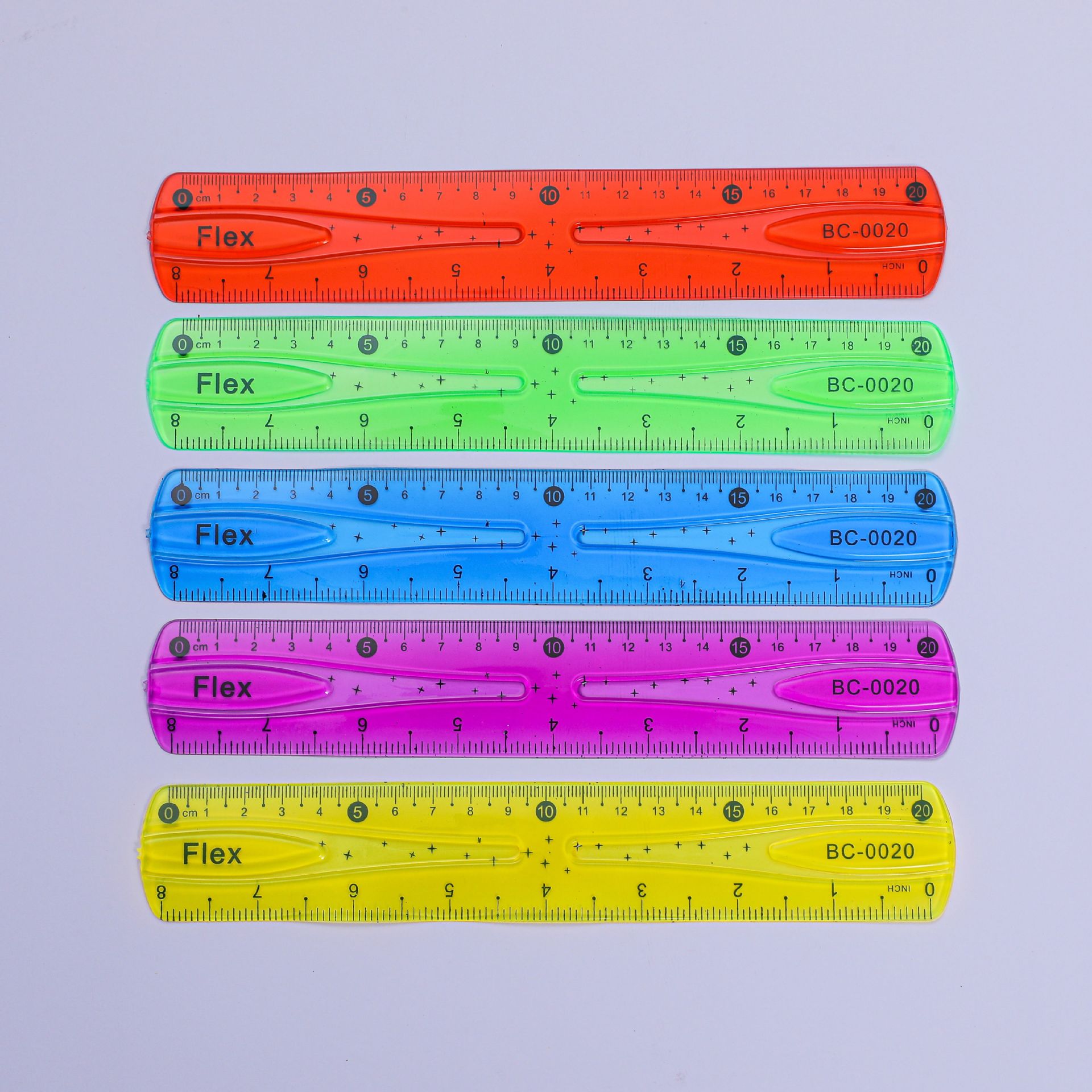 PVC color soft suit, bendable soft ruler 30cm soft ruler, candy-colored bendable ruler, folding ruler
